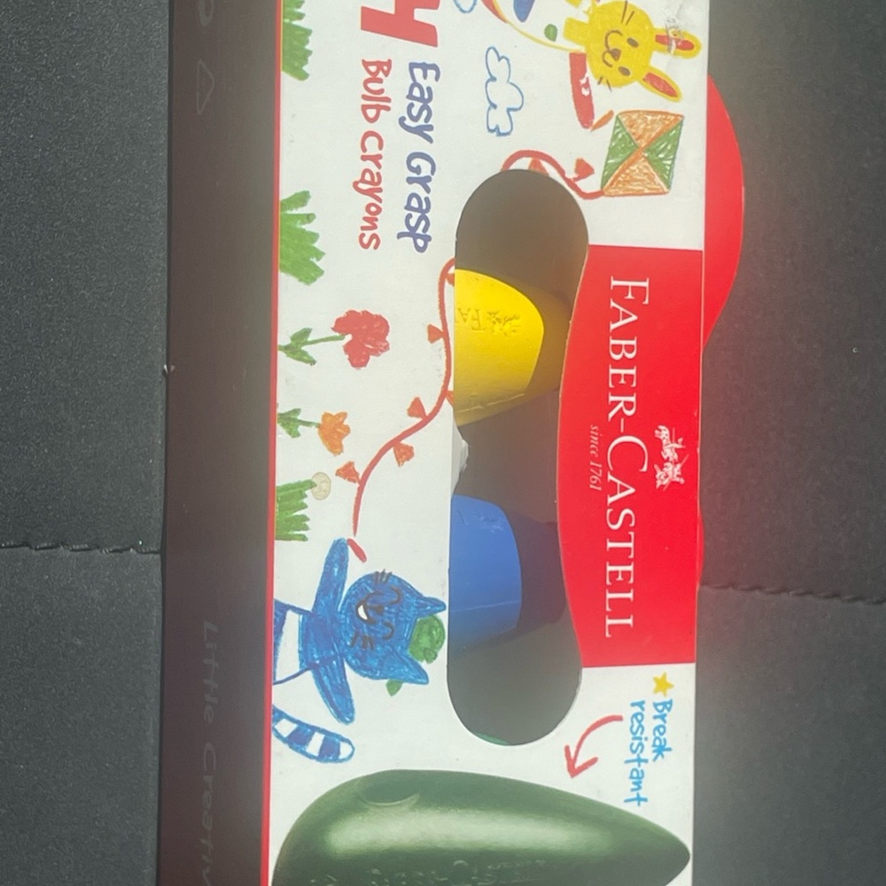 Faber-Castell Easy Grip Crayons - Red, Yellow, Blue
